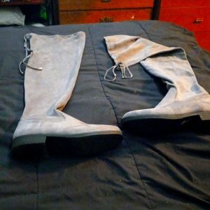 Gray Over the Knee Boots Sz 10